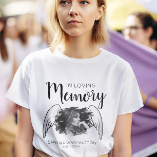 In Loving Memory Engelsflügel Foto-Gedenk T-Shirt