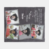 In Loving Memory Family Remembrance Memorial Fleecedecke (Vorderseite (Horizontal))