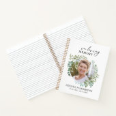 In loving Memory Floral Funeral Memorial Notizblock (Innenseite)