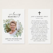In loving Memory Floral Funeral Prayer Cards (Vorne & Hinten)