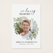In loving Memory Floral Funeral Prayer Cards (Vorderseite)