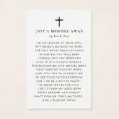 In loving Memory Floral Funeral Prayer Cards (Rückseite)