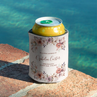 In Loving Memory Floral Watercolor Custom Name Dosenkühler