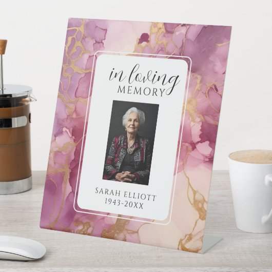 In Loving Memory Foam Board with Photo | Personali Sockelschild (In Situ)