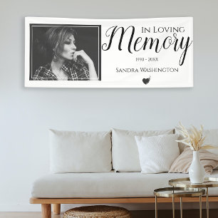 In Loving Memory Foto-Gedenkfeier Banner