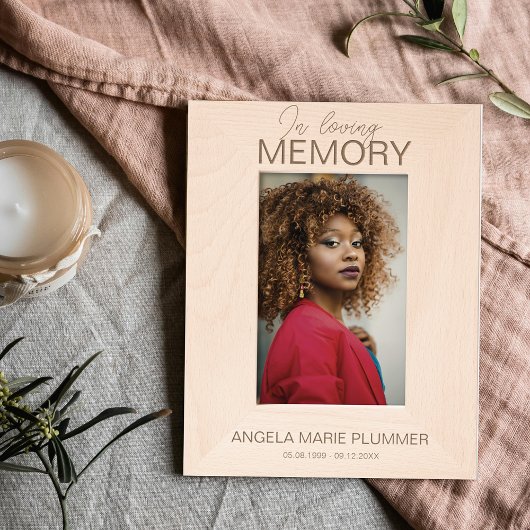 In Loving Memory | Foto-Gedenkstätte Geätzte Rahmen