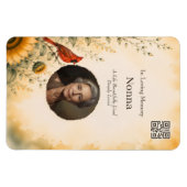 In Loving Memory Foto QR Code Gedenkmagnet Magnet (Horizontal)