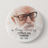 "In Loving Memory" Foto-Tribut-Abzeichen Button (Vorderseite)