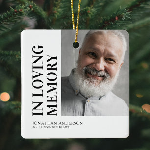In Loving Memory Foto Weihnachten Keramikornament