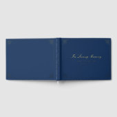 In Loving Memory Funeral Blau Gästebuch (Voll)