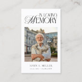 In Loving Memory Funeral Memorial Prayer Card Visitenkarte (Vorderseite)