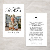 In Loving Memory Funeral Memorial Prayer Card Visitenkarte
