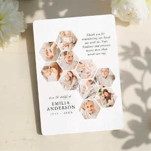 In Loving Memory Funeral Moderne 10 Fotos Card