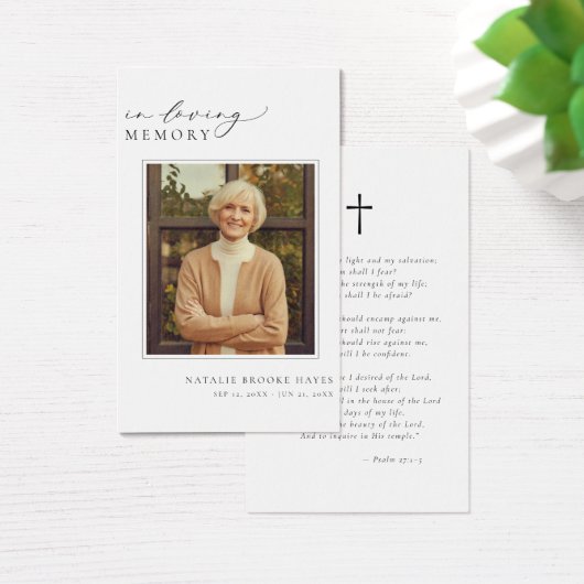 In loving Memory Funeral Photo Prayer Card (Schreibtisch)