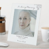 In Loving Memory Funeral Photo Tabletop Sign Sockelschild (In Situ)