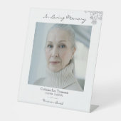In Loving Memory Funeral Photo Tabletop Sign Sockelschild (Vorderseite)
