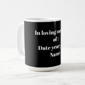 In Loving Memory – Gedenkdesign Kaffeetasse (Vorderseite Links)