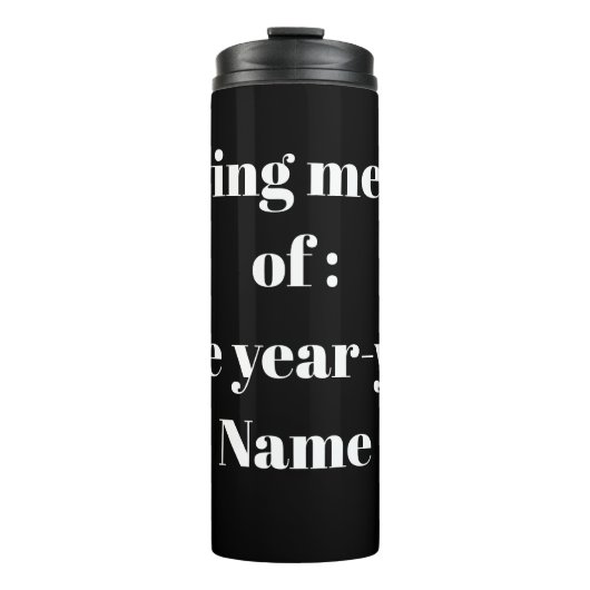 In Loving Memory – Gedenkdesign Thermosbecher (Vorderseite)