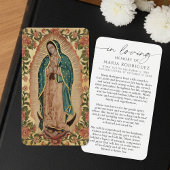 In Loving Memory Guadalupe Funeral Prayer Cards