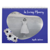 In Loving Memory Heart Shape Photo Daisies Kalender (Titelbild)