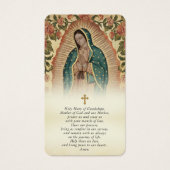 In Loving Memory Holy Mary of Guadalupe Prayer (Vorderseite)