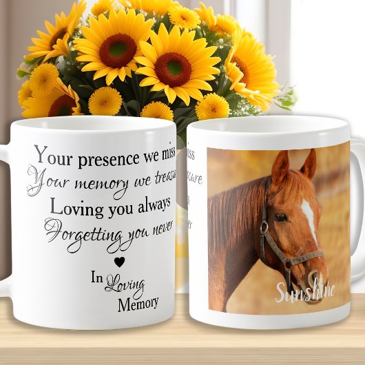 In Loving Memory Horse Memorial Photo Kaffeetasse