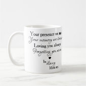 In Loving Memory Horse Memorial Photo Kaffeetasse (Links)