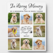 In Loving Memory Hund 11 Foto Collage Pet Memorial Fotoplatte (Vorderseite)