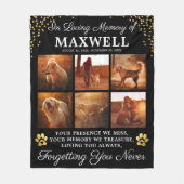 In Loving Memory Hund Fleecedecke (Vorderseite)