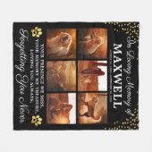 In Loving Memory Hund Fleecedecke (Vorderseite (Horizontal))