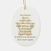 In Loving Memory | Hunde-Foto-Gedenkstätte Keramik Ornament (Hinten)
