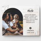 In Loving Memory Hunde-Fotoplakette – 8x10 ganz ei Fotoplatte (Vorderseite)