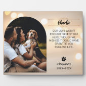 In Loving Memory Hunde-Fotoplakette – Größe 20x25 Fotoplatte (Vorderseite)