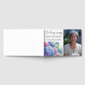 In Loving Memory Hydrangea Floral Funeral Gästebuch (Voll)