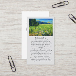 In Loving Memory Isaiah 40:28-31 Sympathy Card Visitenkarte