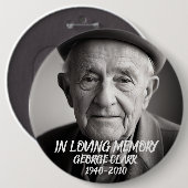 In loving memory memorial custom photo button (Vorne & Hinten)