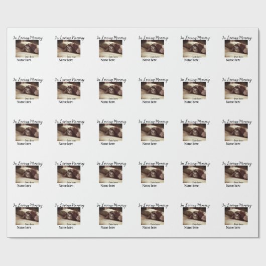 In loving memory memorial keepsake add pet name geschenkpapier (Flach)