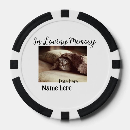 In loving memory memorial keepsake add pet name pokerchips (Vorderseite)