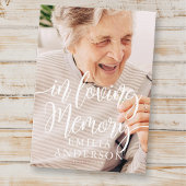 In Loving Memory Memorial Modern Simple Photo Card Visitenkarte
