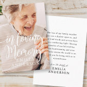 In Loving Memory Memorial Modern Simple Photo Card Visitenkarte