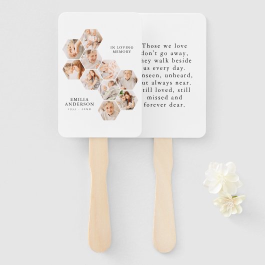 In Loving Memory Memorial Moderne 10 Fotos Fächer (Vorne und Hinten)