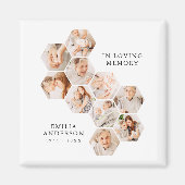 In Loving Memory Memorial Moderne 10 Fotos Magnet (Vorne)