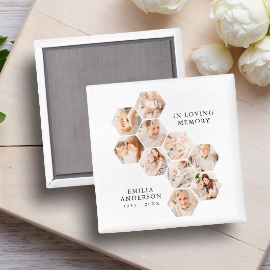 In Loving Memory Memorial Moderne 10 Fotos Magnet