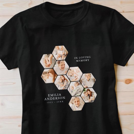 In Loving Memory Memorial Moderne 10 Fotos T-Shirt