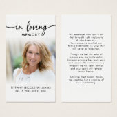 In Loving Memory Memorial Photo Cards (Vorne & Hinten)