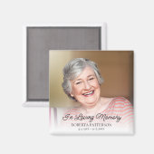 In Loving Memory Memorial Photo Funeral Keepsake Magnet (Vorderseite/Rückseite)