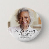 In Loving Memory Memorial Photo Personalized Button (Vorderseite)