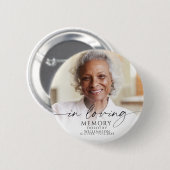 In Loving Memory Memorial Photo Personalized Button (Vorne & Hinten)