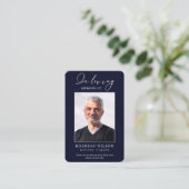 In Loving Memory Memorial Prayer Photo Cards Visitenkarte (Stehend Vorderseite)
