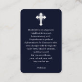 In Loving Memory Memorial Prayer Photo Cards Visitenkarte (Rückseite)
